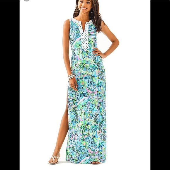 Lilly Pulitzer Dresses & Skirts - Lilly Pulitzer Donna Maxi Romper in Lilly’s House Print (hard to find) size 2